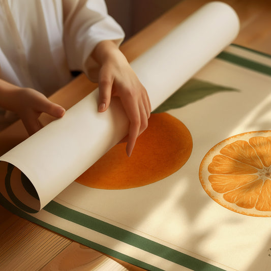 Vintage Orange Slice Botanical Study