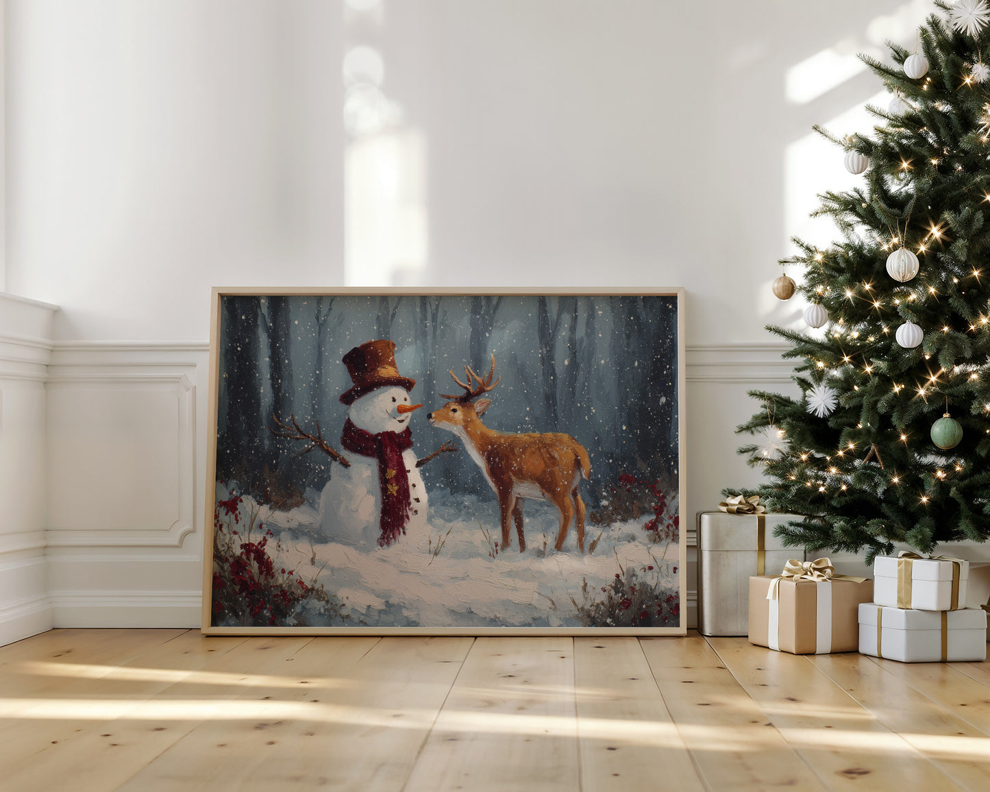 Winter Friends Share Forest Secrets