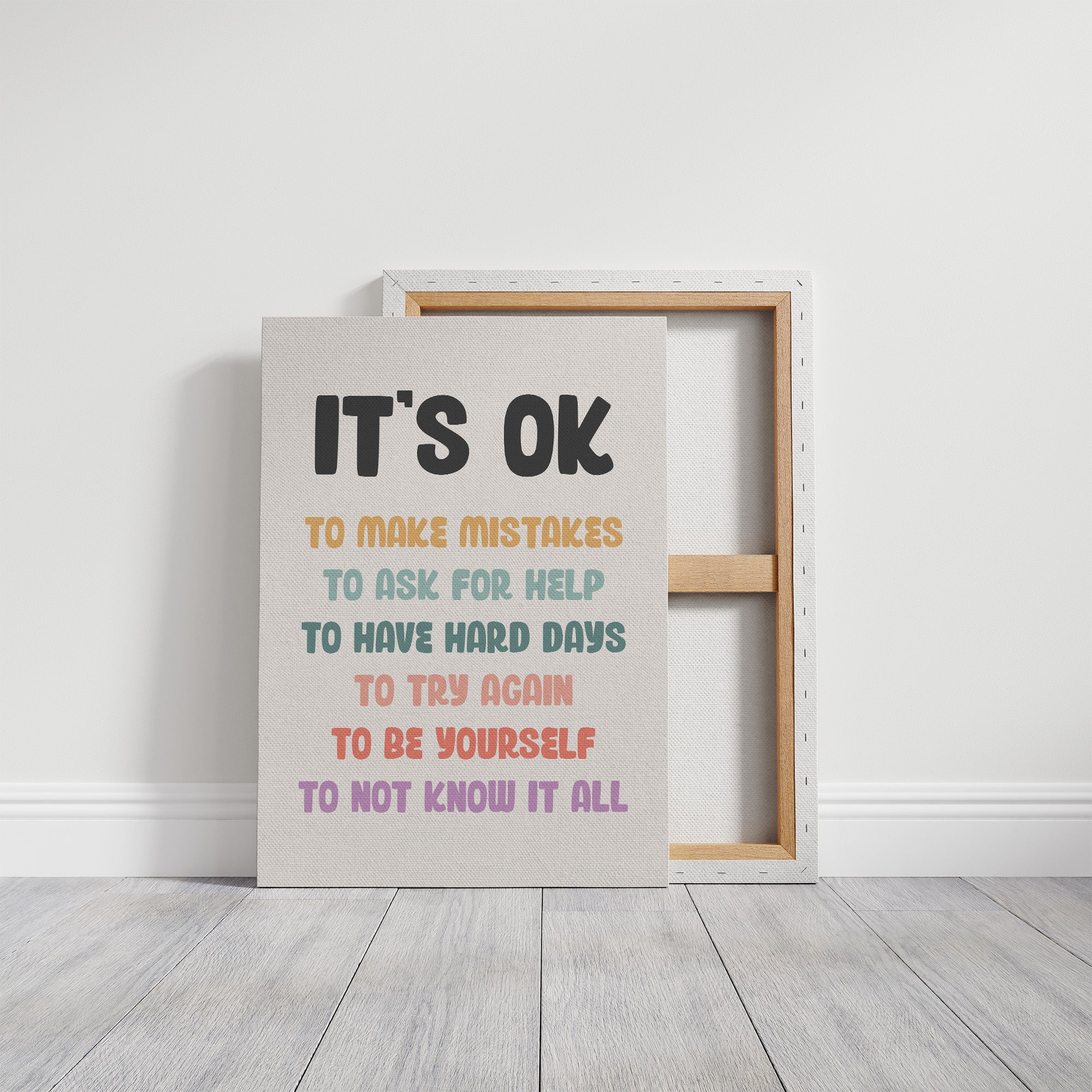 Its OK To Make Mistakes Affirmation Poster