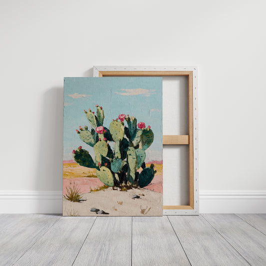 Cacti Bloom in Desert Light