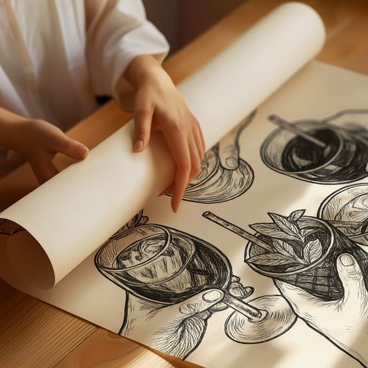 Cheers in Ink Toasting Hands Print