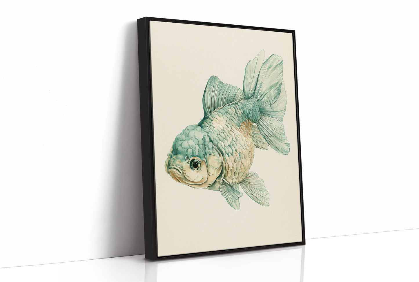 Seafoam Fancy: A Goldfish Portrait