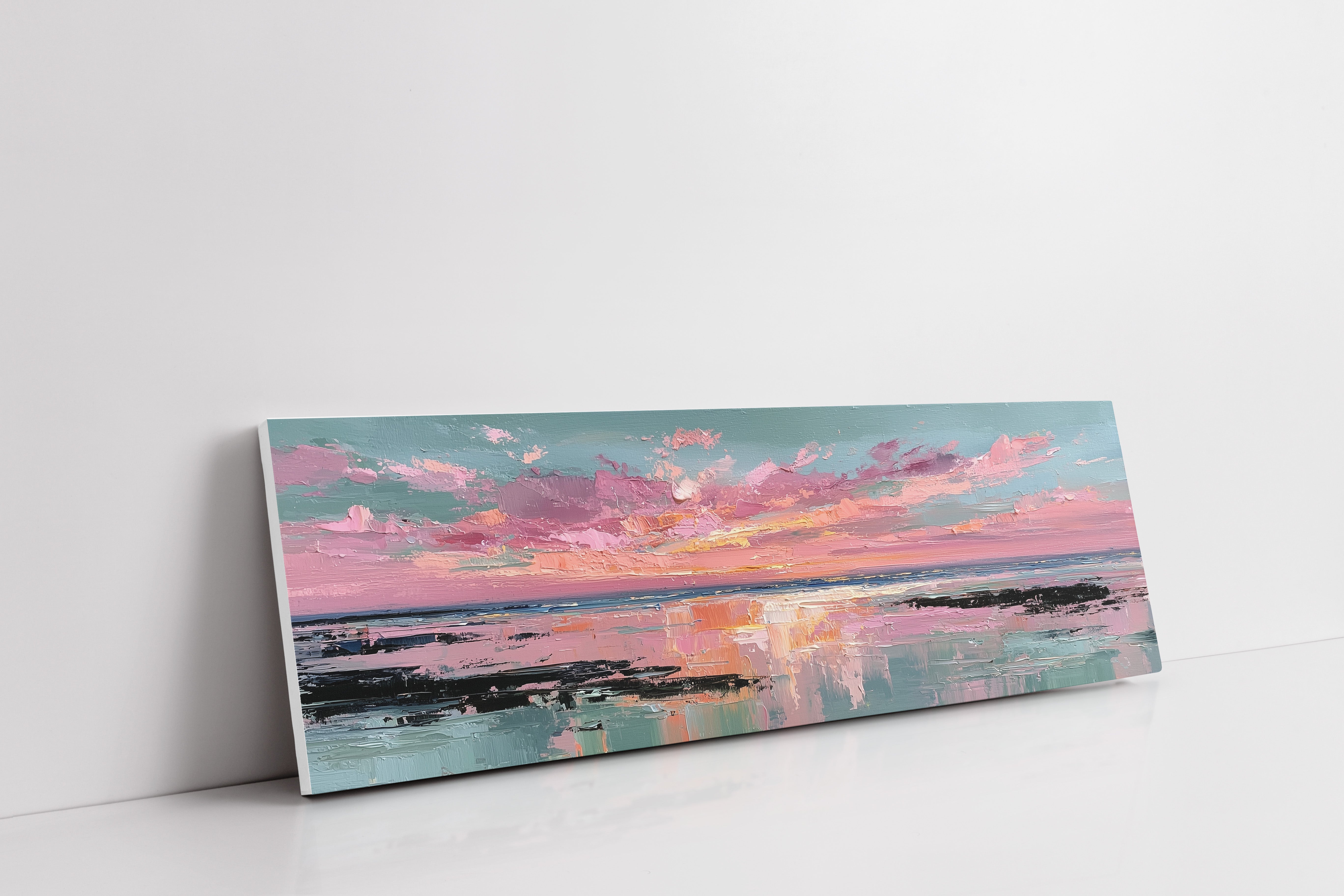 Blush Horizon Coastal Sunset