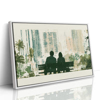 Park Bench, City Backdrop