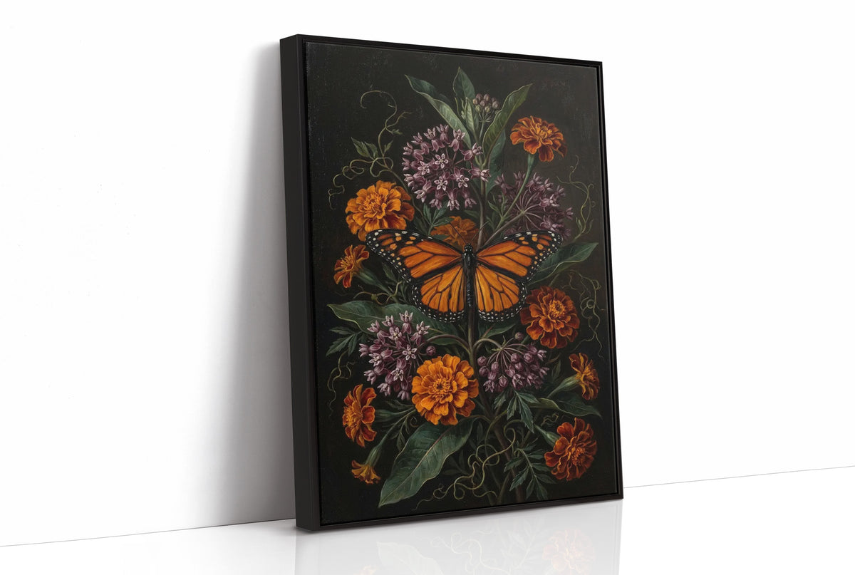 Monarch Among Marigolds: Dutch Master Study