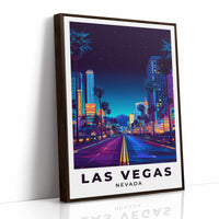 Neon Boulevard Beneath Desert Stars