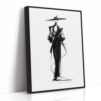 Elegant Silhouette in Ink