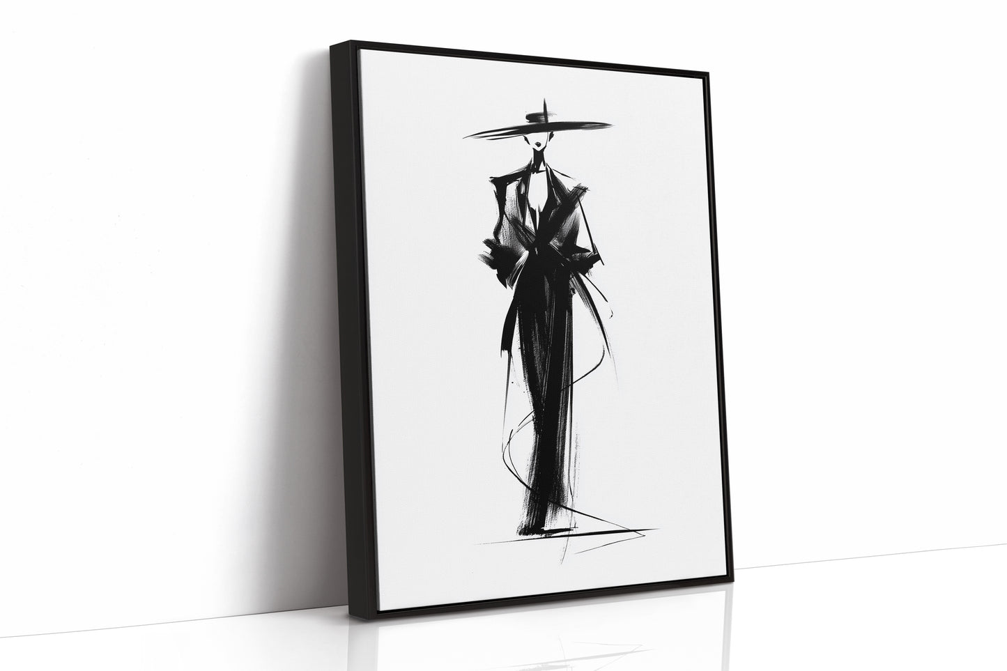 Elegant Silhouette in Ink