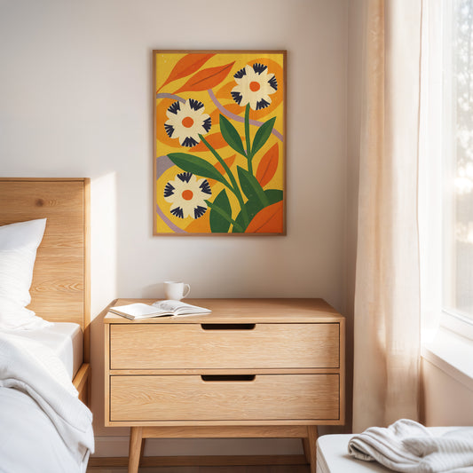 Cactus Meets Sunflower Folk Art