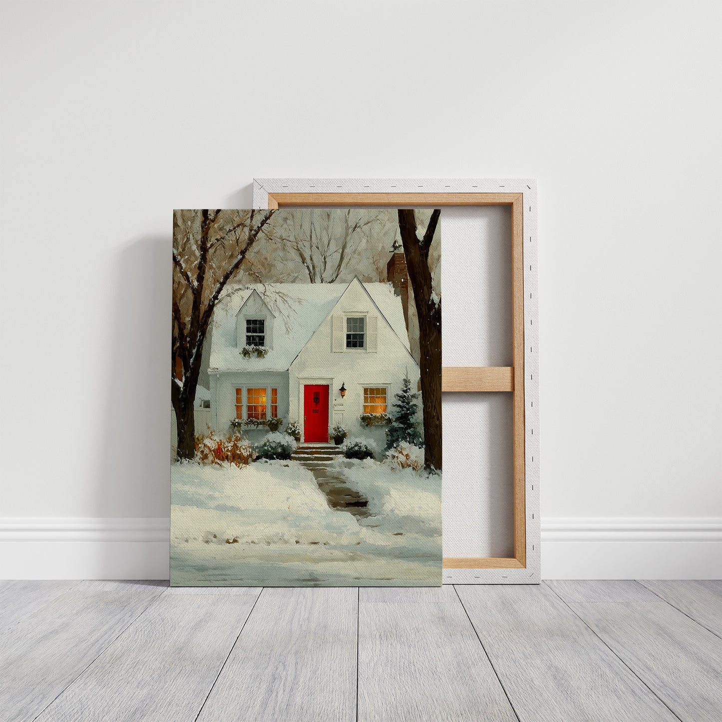 The Red Door in Winter