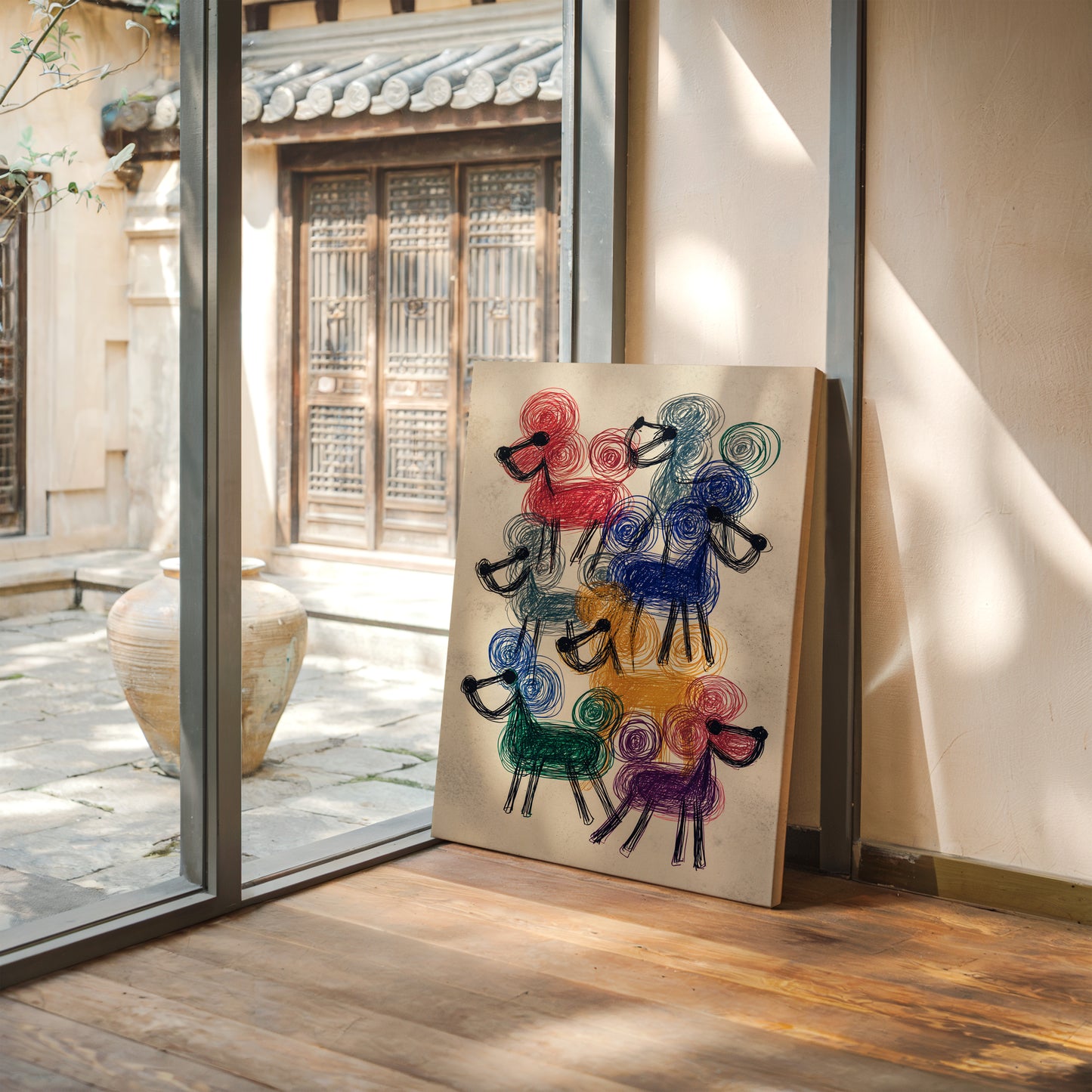 A Parade of Playful Poodles