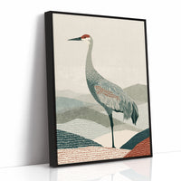 Sandhill Silhouette: Modern Crane Study