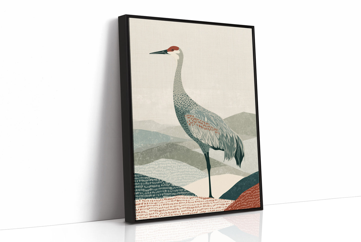 Sandhill Silhouette: Modern Crane Study