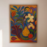 Tropical Garden Sings In Blue