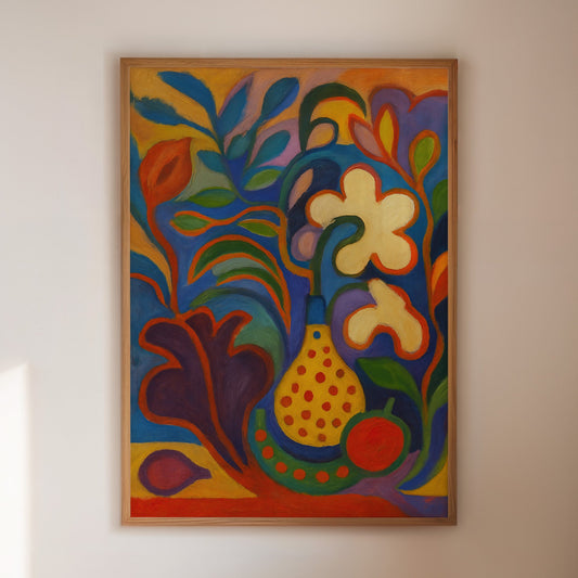 Tropical Garden Sings In Blue