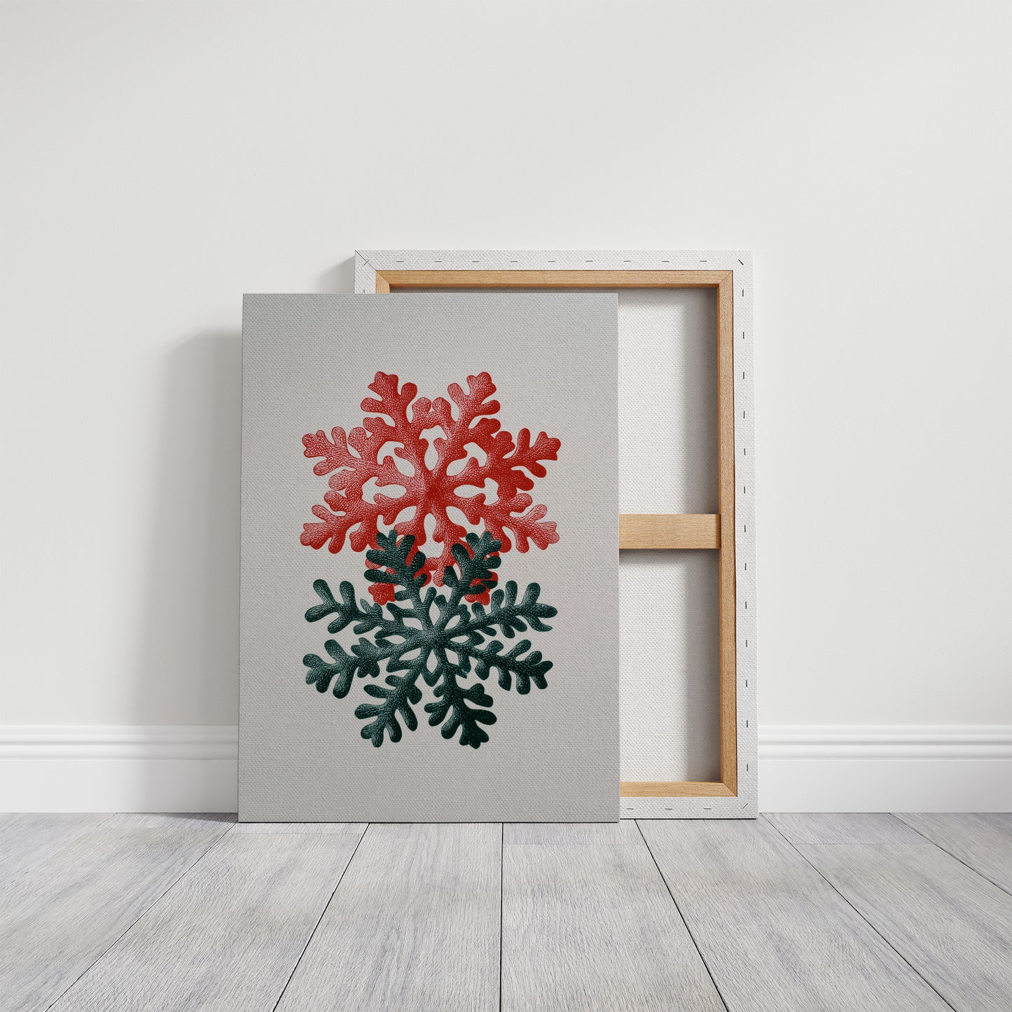 Two Snowflakes, Christmas Colors