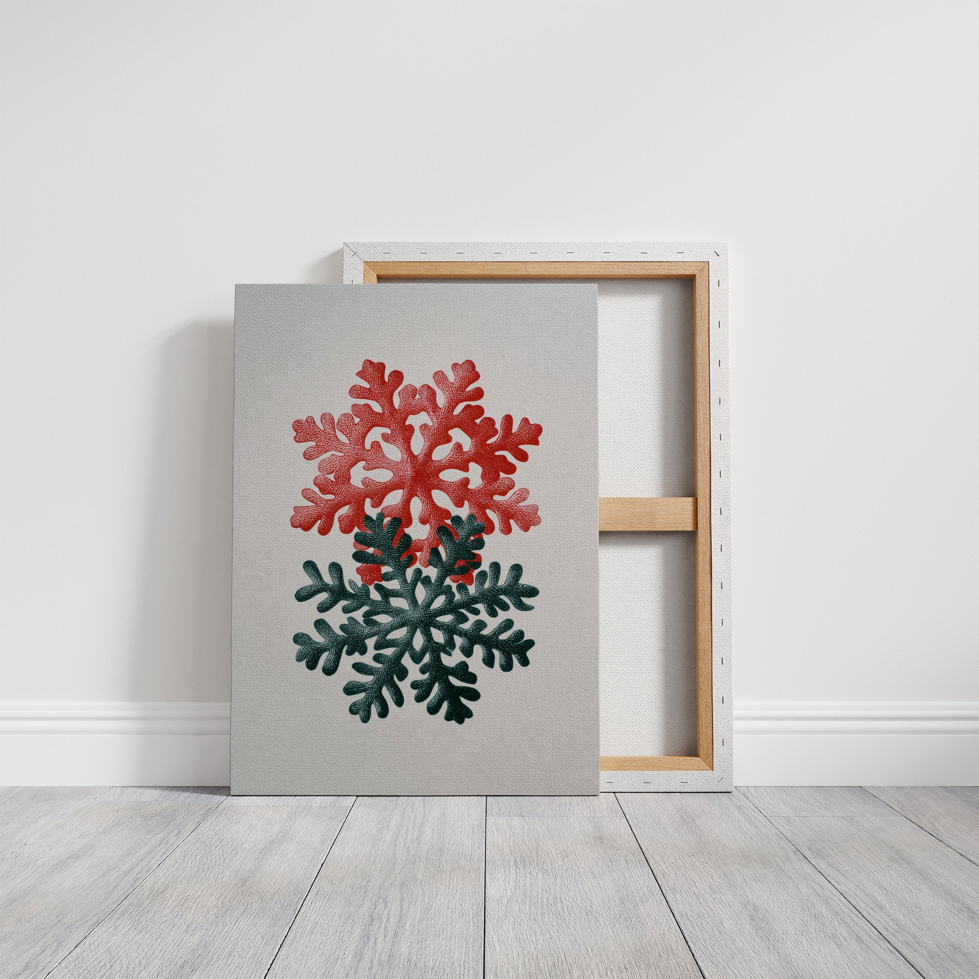 Two Snowflakes, Christmas Colors