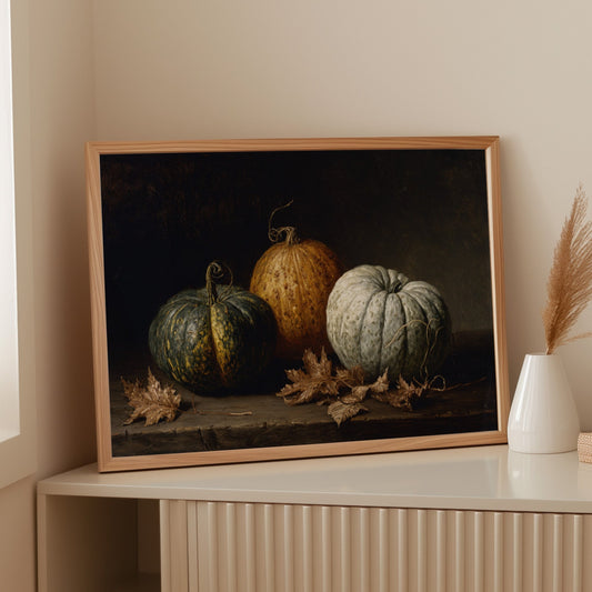 Autumn Gourds Dance With Maple