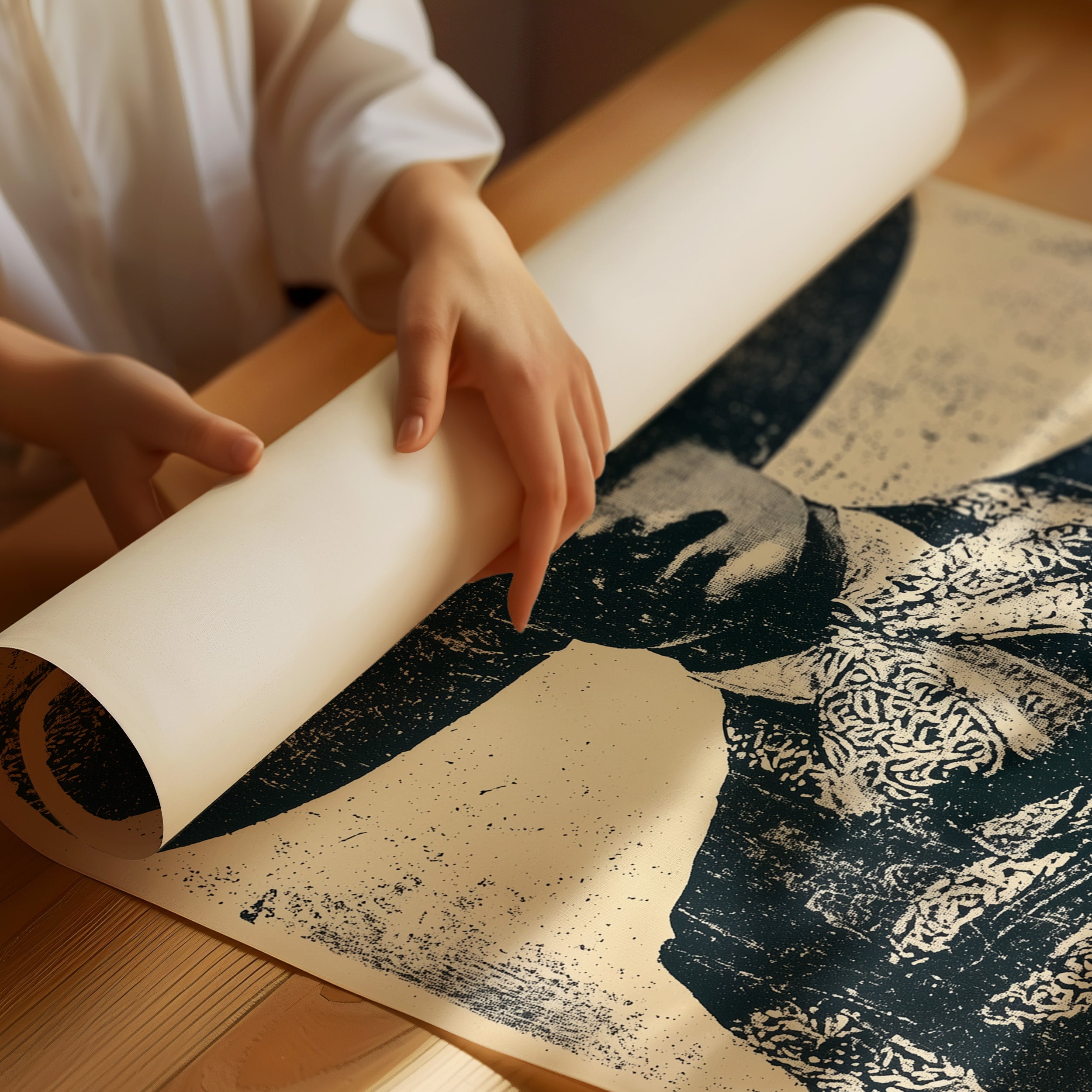 The Charro's Silhouette: Vintage Screen Print