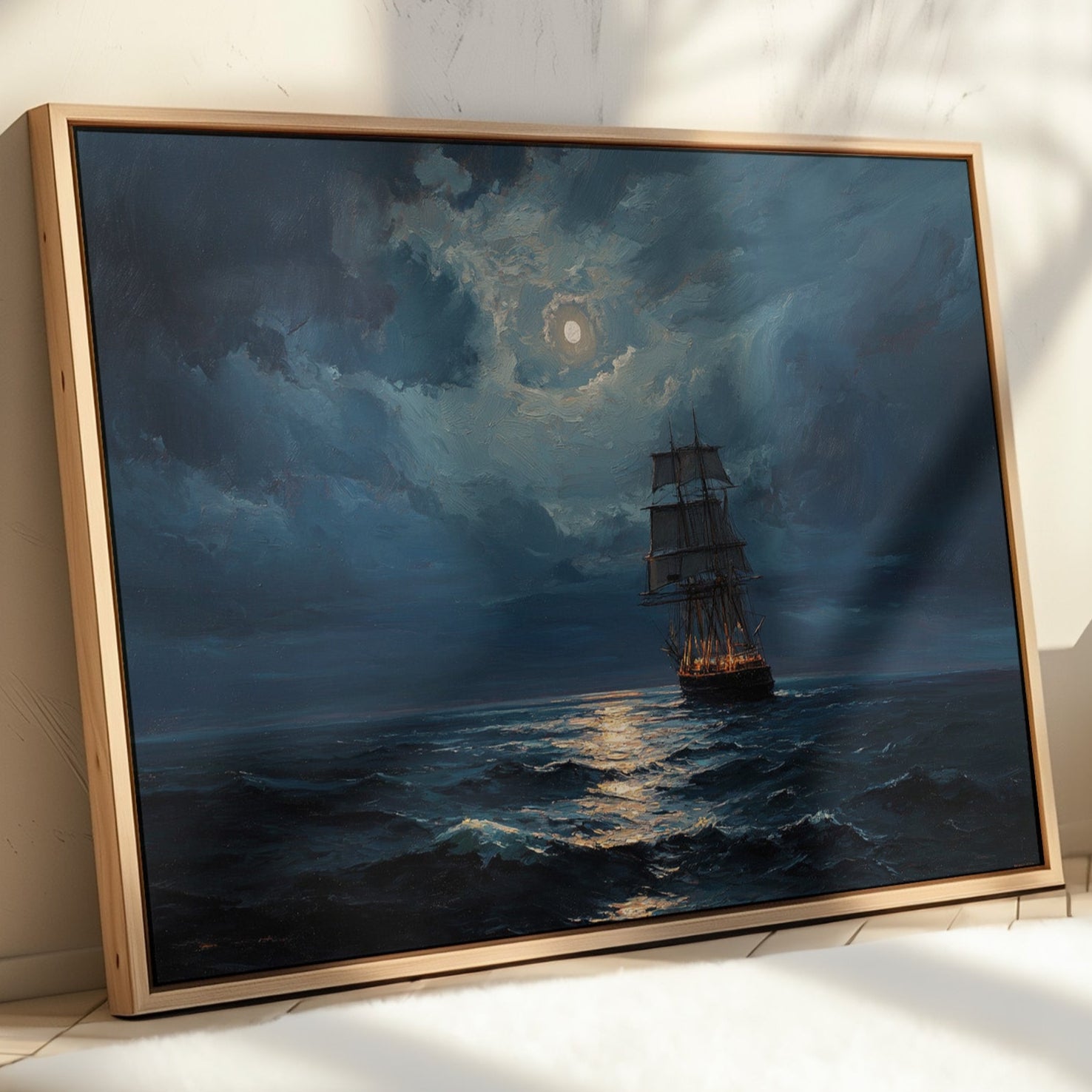 Moonlit Voyage On Ancient Tides