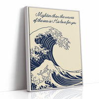 Mightier Than the Waves Scripture Art