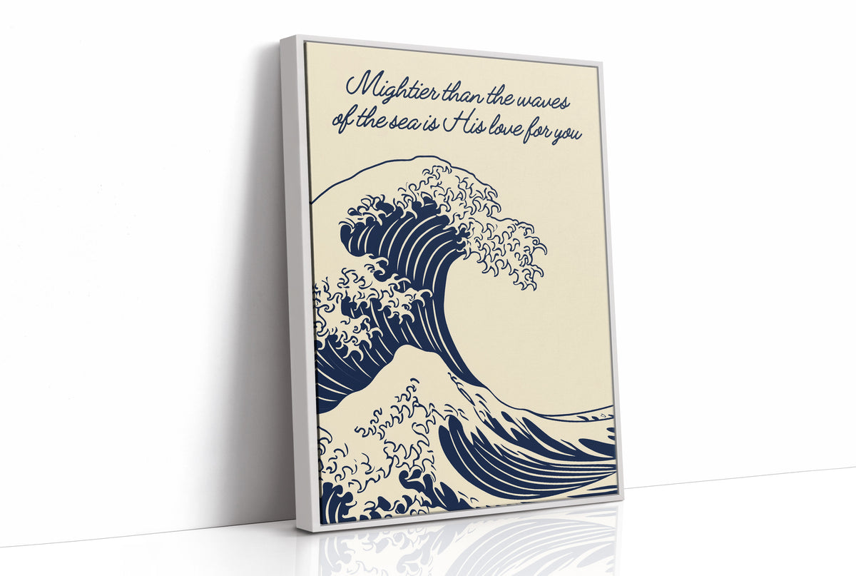 Mightier Than the Waves Scripture Art