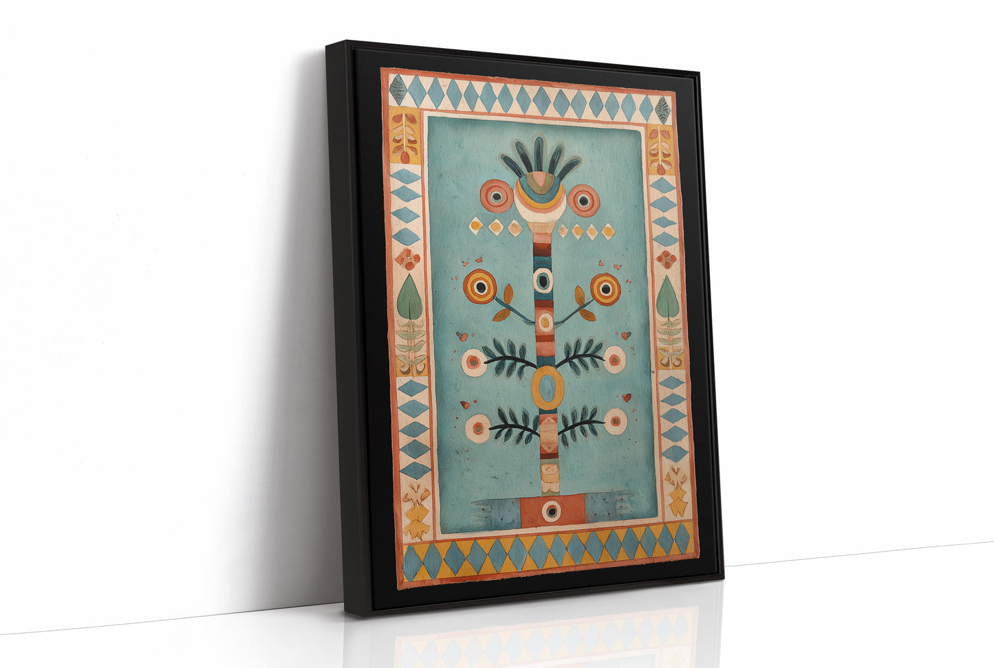 Folk Totem in Teal