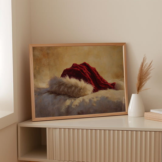 Crimson Velvet Meets Winter Light