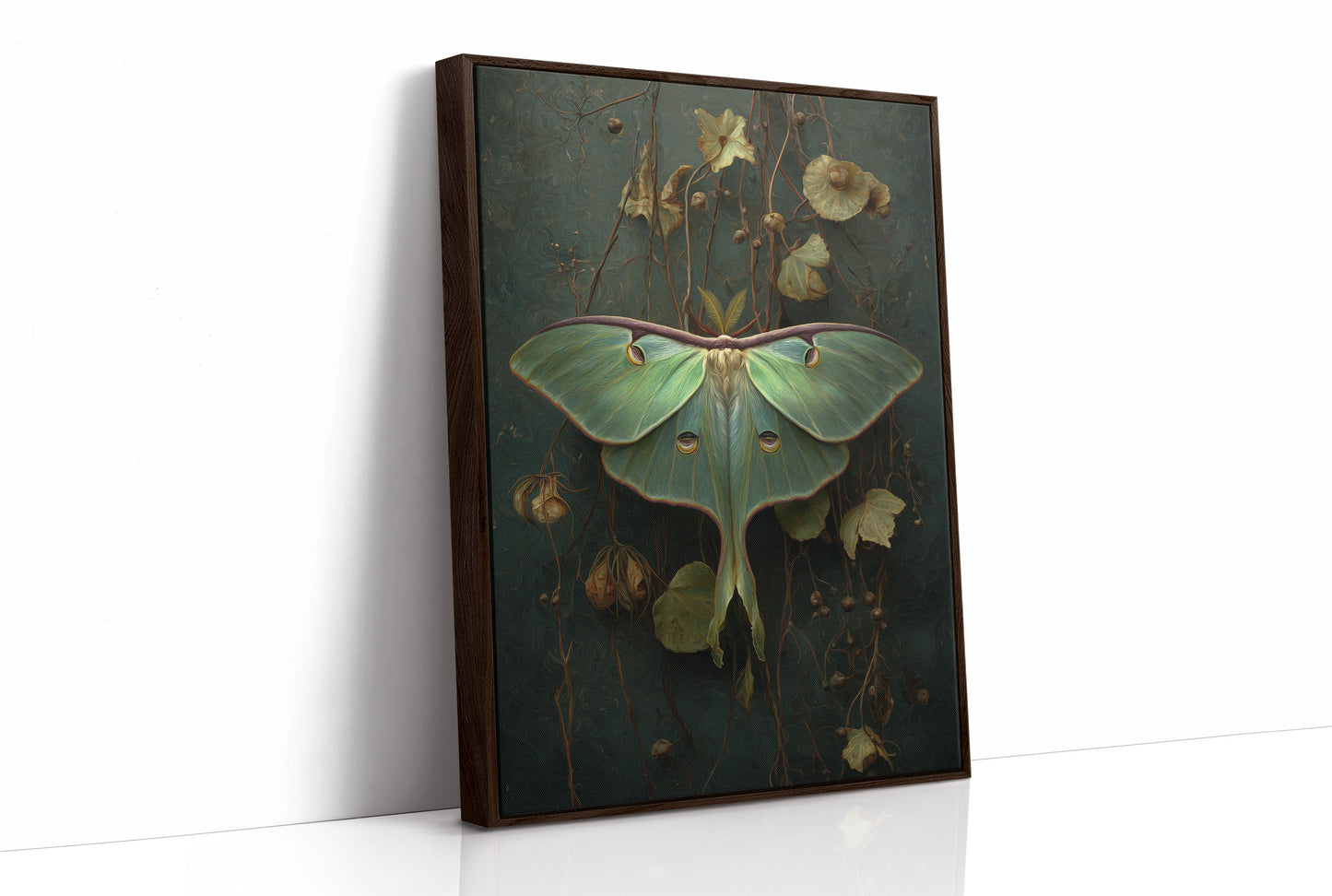 Midnight Moth Among Faded Blooms