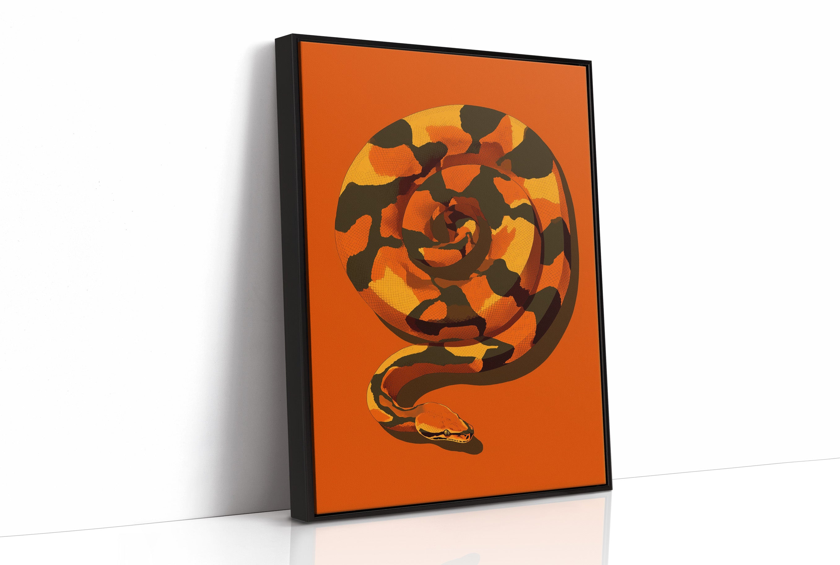 Coiled Heat in Burning Orange