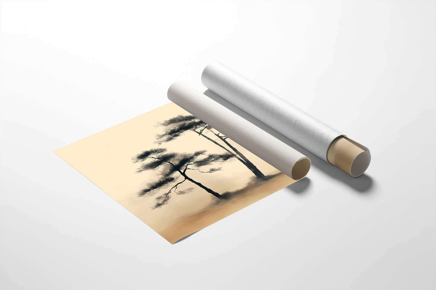 Pine Trees Dance In Morning Gold