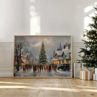 Townsfolk Gather Under December Stars
