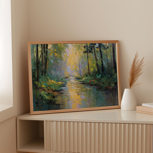 Sunlit Stream Carries Golden Dreams