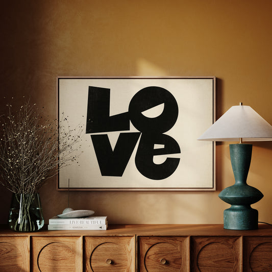 LOVE Modern Block Typography Print