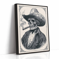 Cigar-Smoking Skeleton Cowboy
