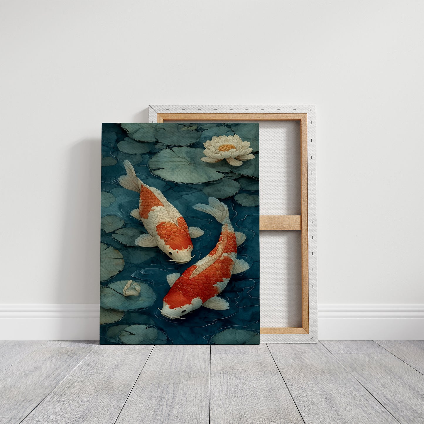 Koi Dance Below Lotus Light