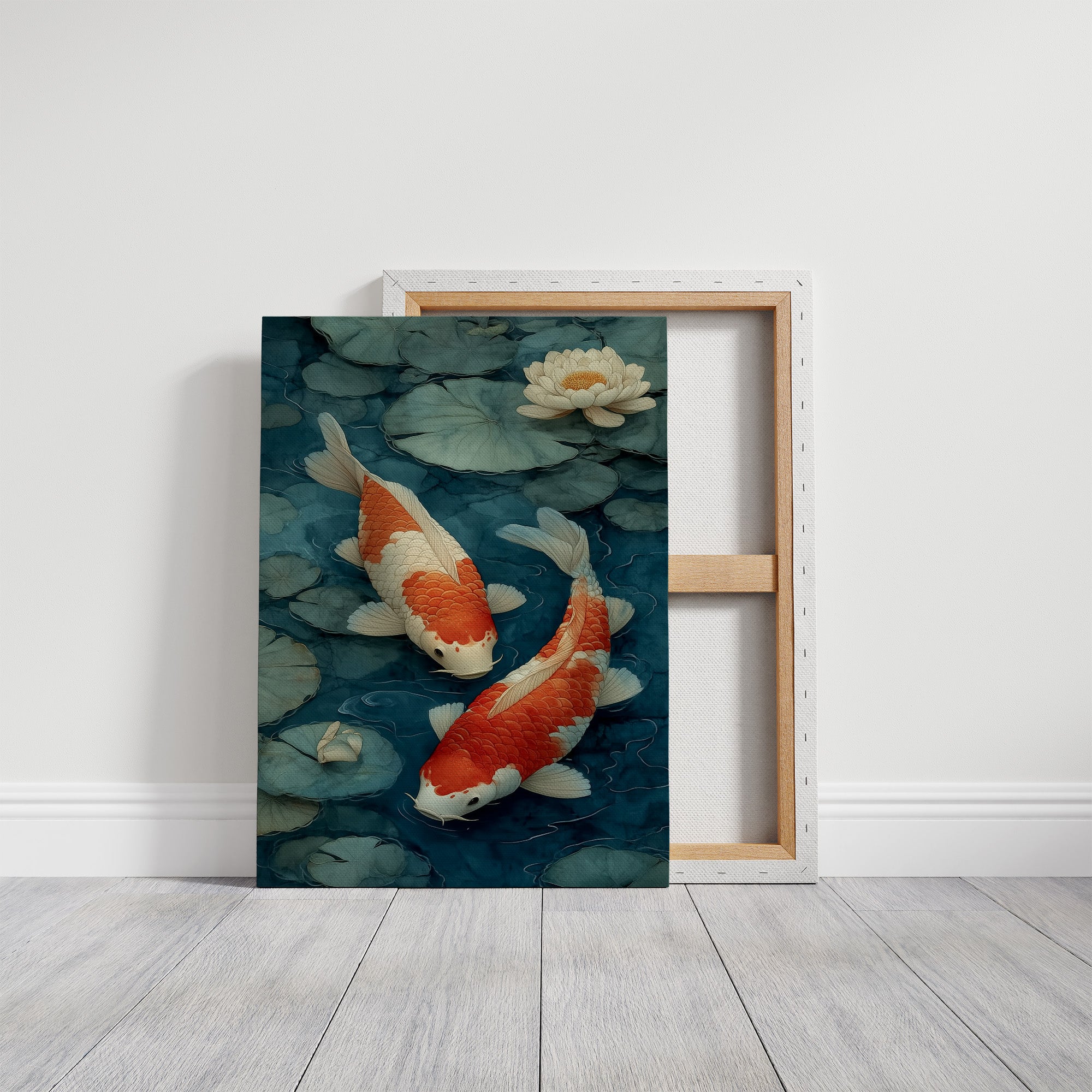 Koi Dance Below Lotus Light