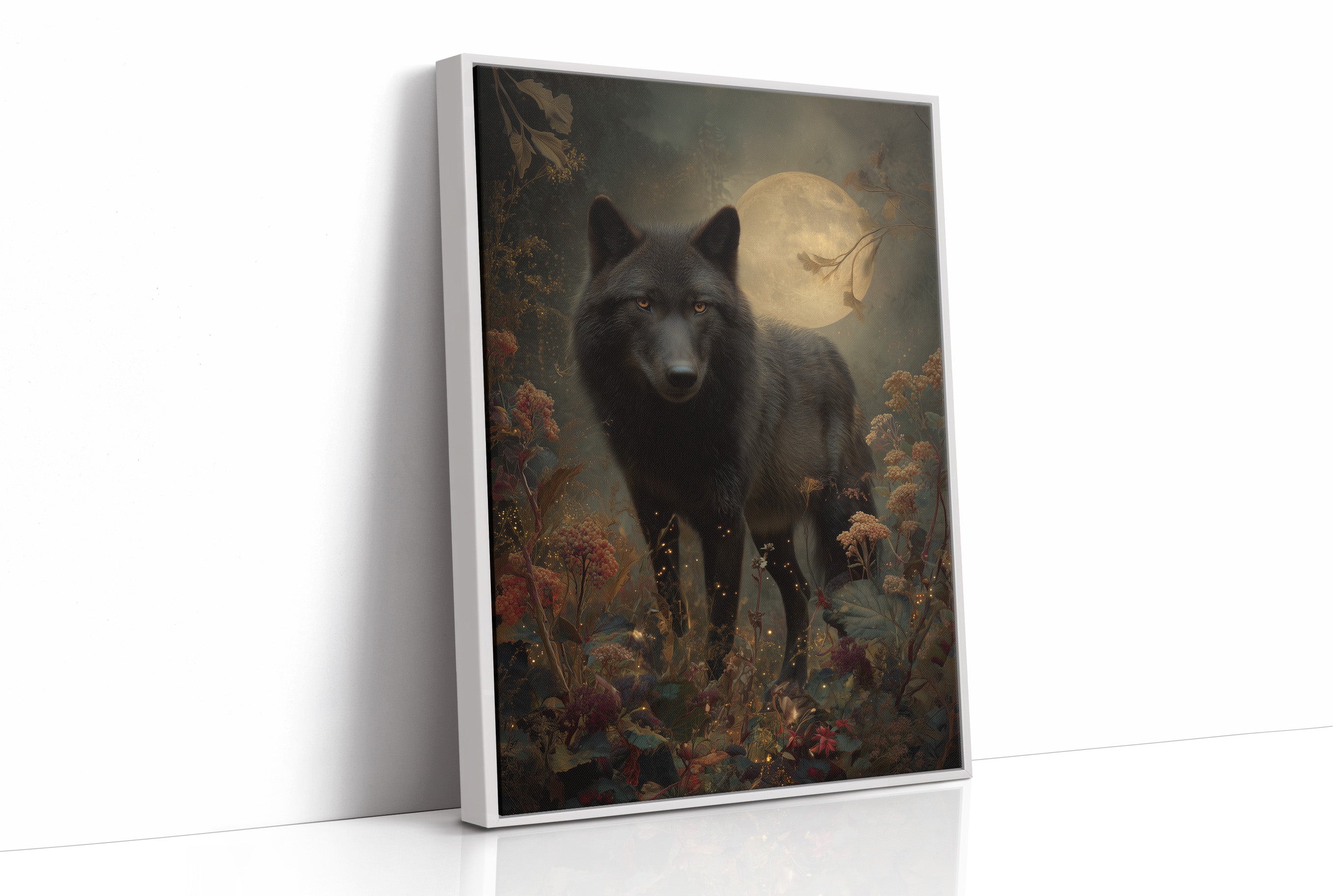 Midnight Hunter Under Autumn Moon