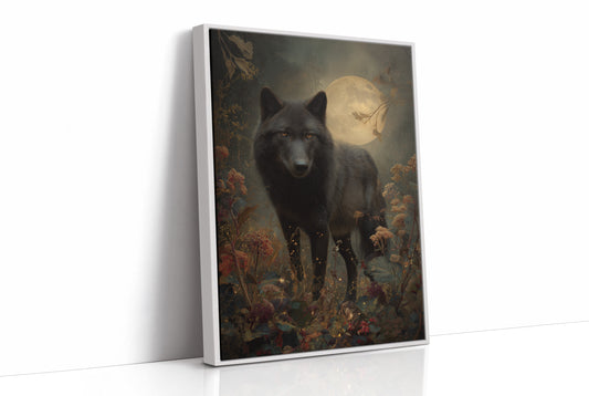 Midnight Hunter Under Autumn Moon