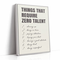 Things That Require Zero Talent