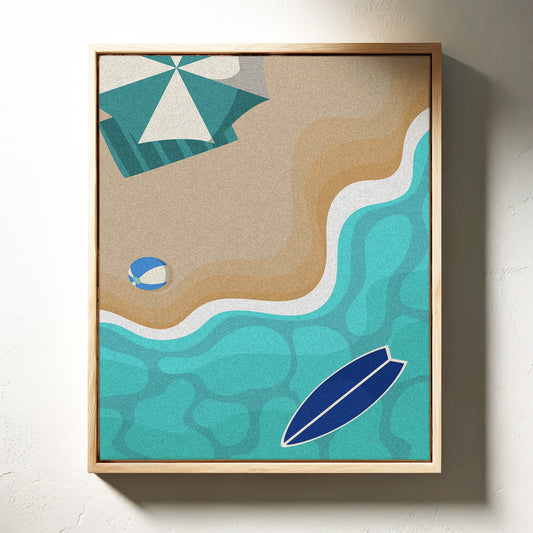 Beach Ball Plays With Turquoise Tides