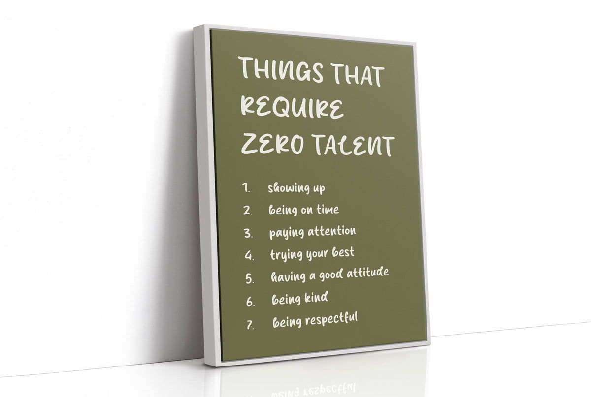 Things That Require Zero Talent, Olive Marker