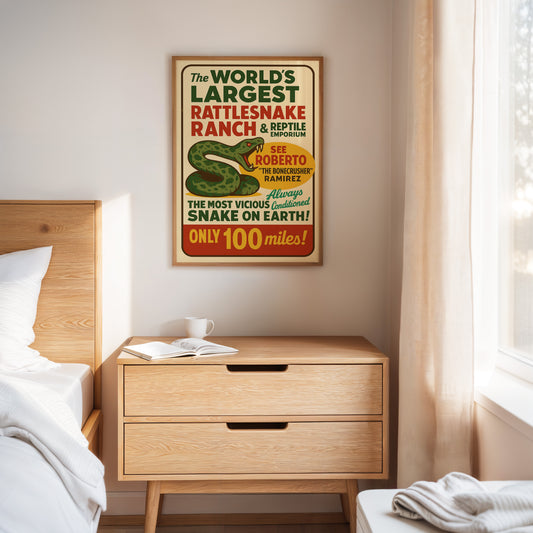 World’s Largest Rattlesnake Ranch Print
