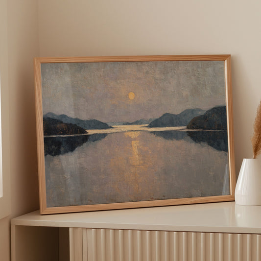 Moonlight Traces The Lake's Memory