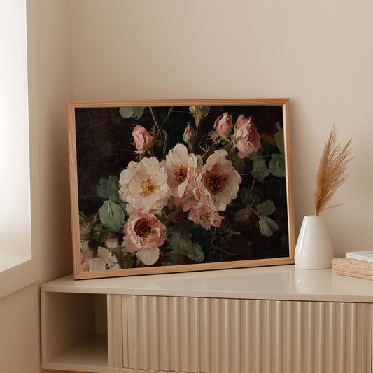 Blush Petals Dance In Lamplight