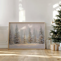 Evergreens Dance Through Winter's Glow