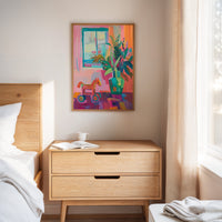 Wooden Horse By Summer Window