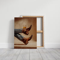 Whiskey Rest On Worn Leather