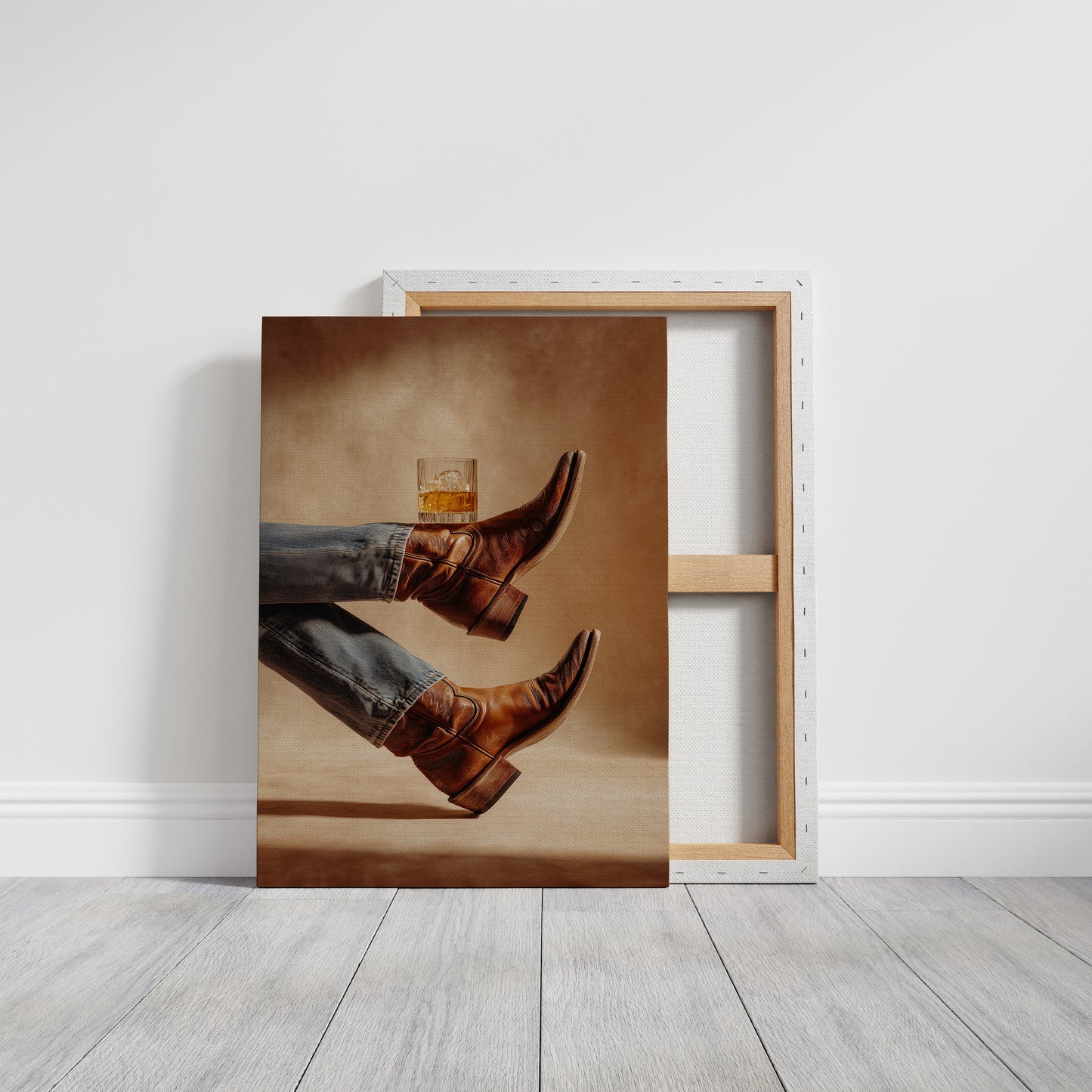 Whiskey Rest On Worn Leather