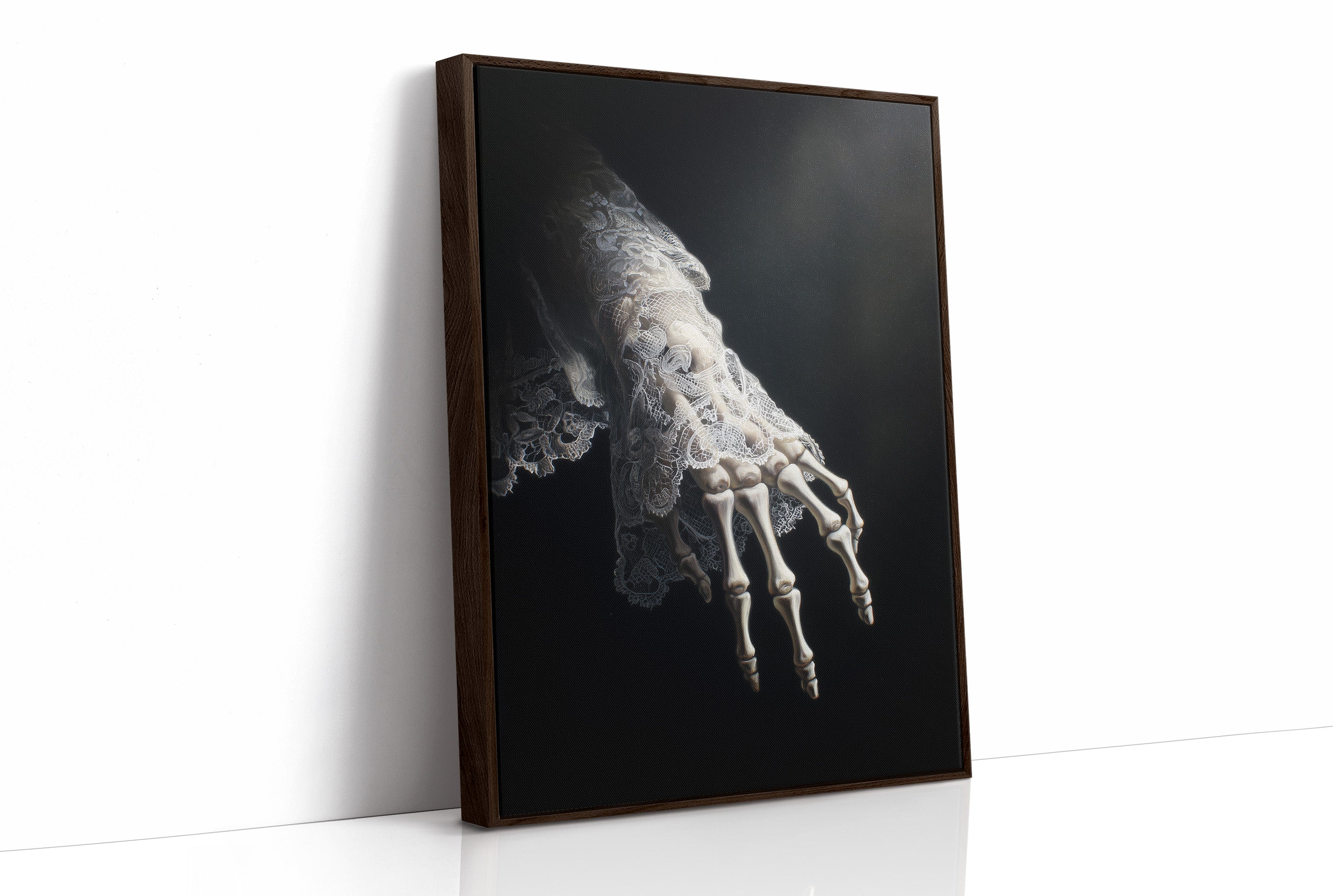 Delicate Bones Behind Lace Curtains
